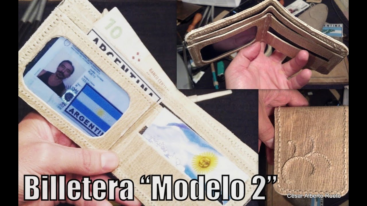 Cómo hacer una billetera de cuero crudo? Modelo 2  