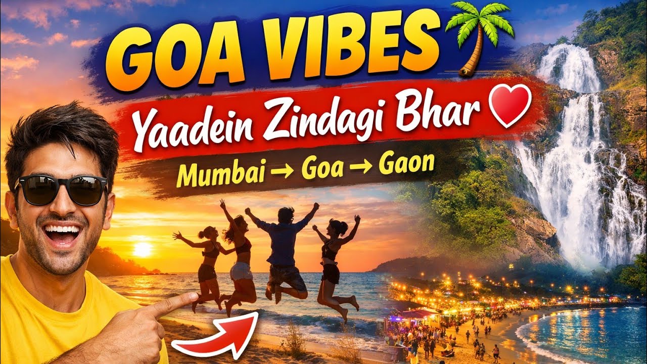 Goa Trip Full Enjoy 😍 | Beach Masti, Night Vibes & Unforgettable Journey