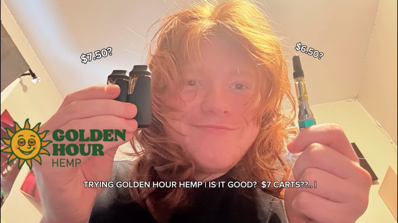 TRYING GOLDEN HOUR HEMP | IS IT GOOD?  $7 CARTS??.. |