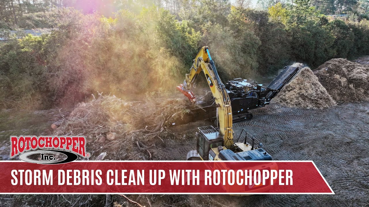 Storm Debris Clean Up with Rotochopper