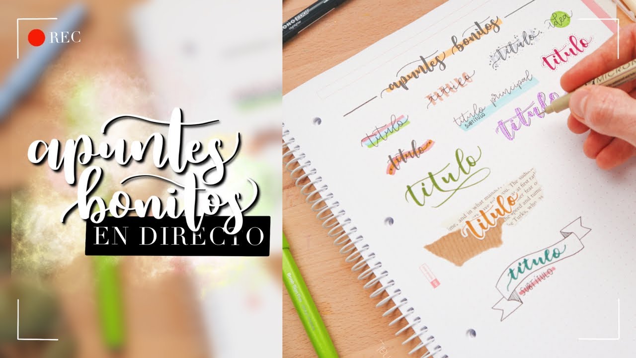 Creando T&Iacute;TULOS BONITOS para tus APUNTES & BULLET JOURNAL