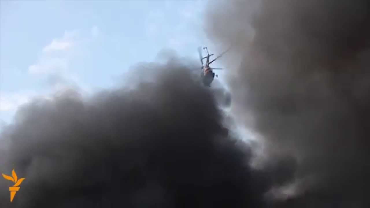 Пожар в торговом центре в Казани
