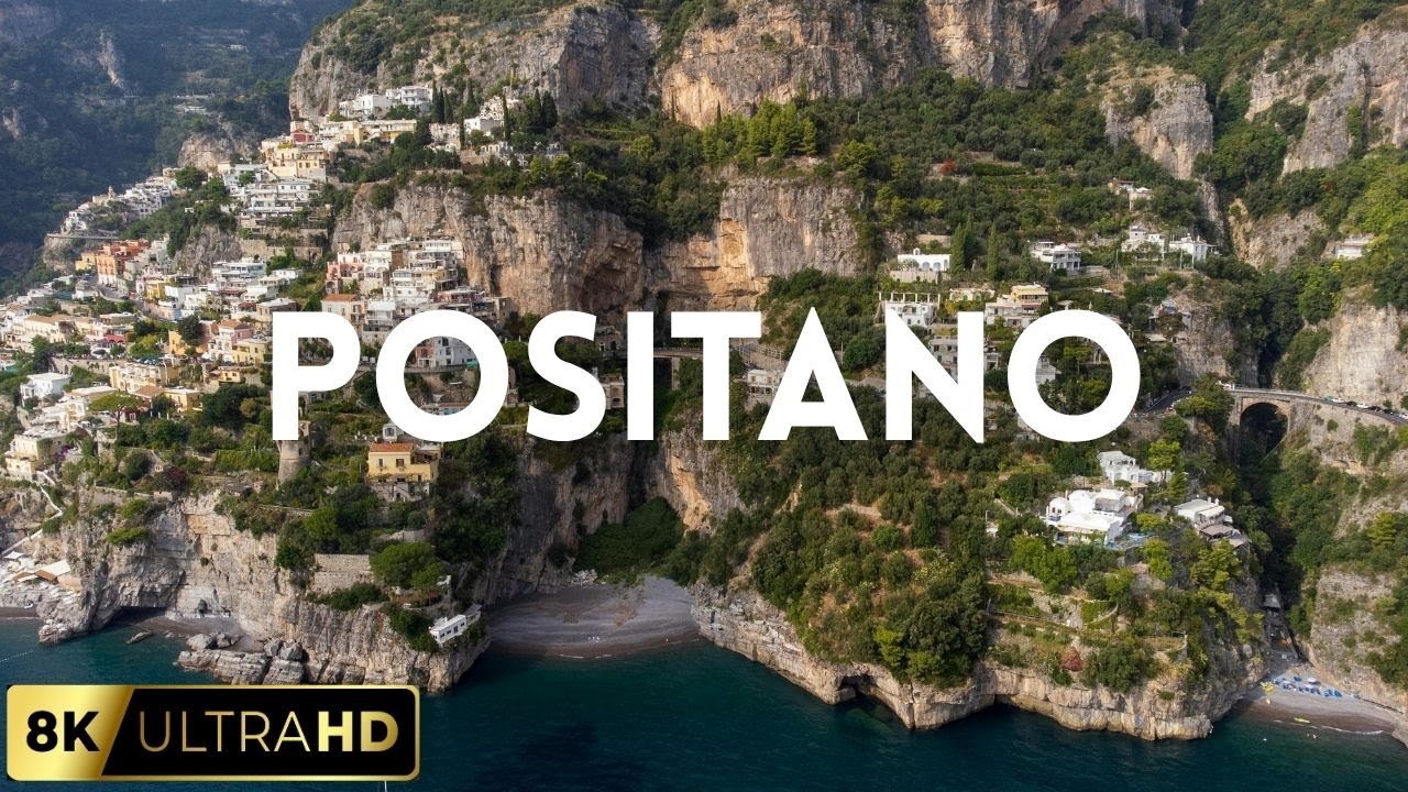 Positano Italy 8K Stunning Amalfi Coast Views & Relaxing Music