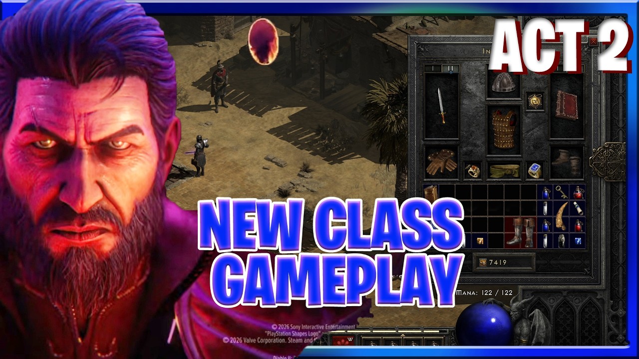 Геймплей нового класса в Diablo 2: Чернокнижник: Царствование Чернокнижника. D2 Resurrected, Акт ...