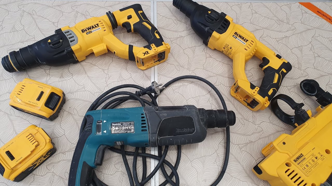 Обзор аккумуляторных перфораторов Dewalt dch133 и Dewalt dch263. Сравнение с сетевым Makita hr2470.