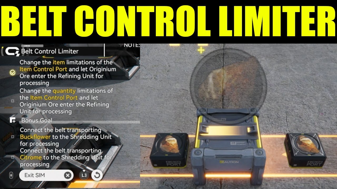 arknights endfield - belt control limiter walkthrough | Change the item limitations