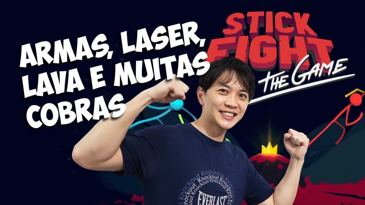 Stick Fight The game:  Armas, socos, chutes, Lava, Laser, explosões, cobras e muito mais