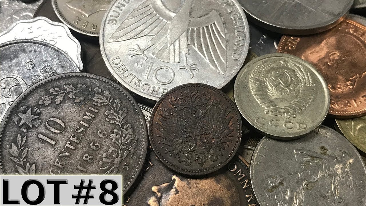 SUPER OLD & SILVER Coins Found In Half Pound World Coin Hunt - Lot #8