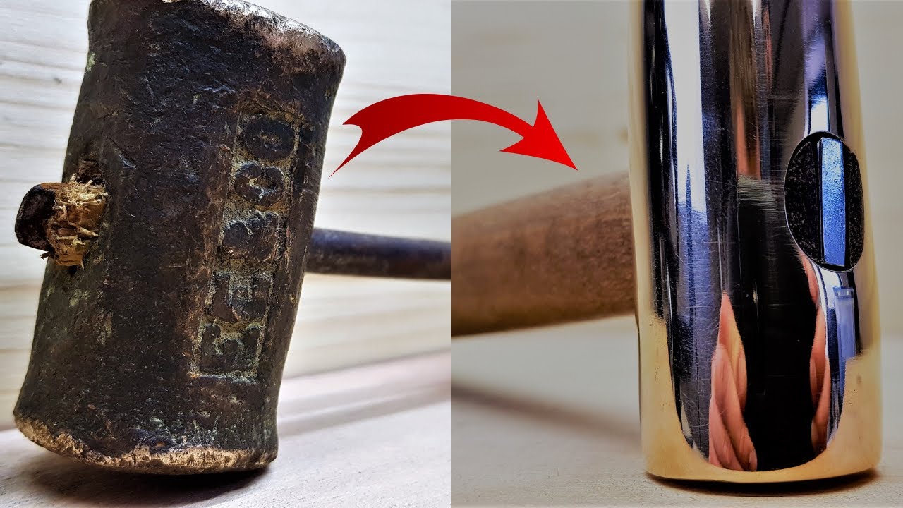 Restoration of an old and damaged brass hammer. How i restore ?