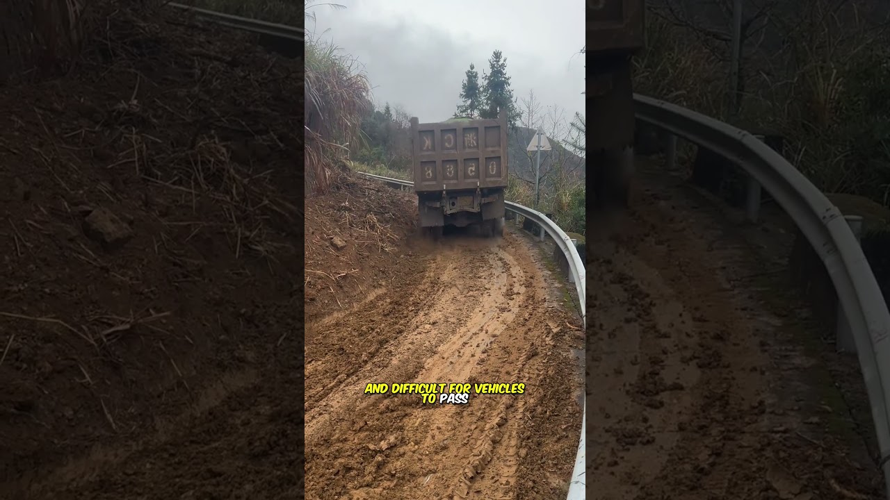 Spread dry cement on dirt roads to make the road surface more solid
