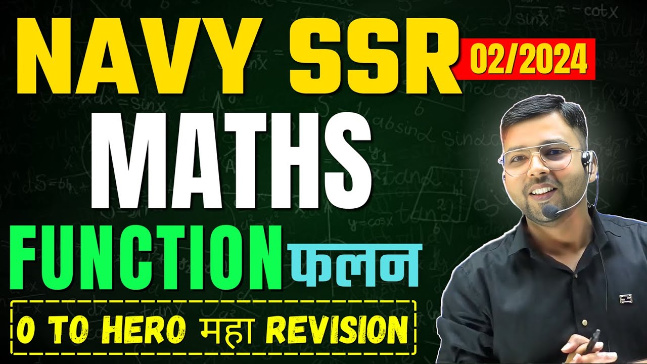 Function ( फलन ) Full Revision For Navy SSR 2024 | Navy SSR Math class | Navy Maths by Mayank Sir