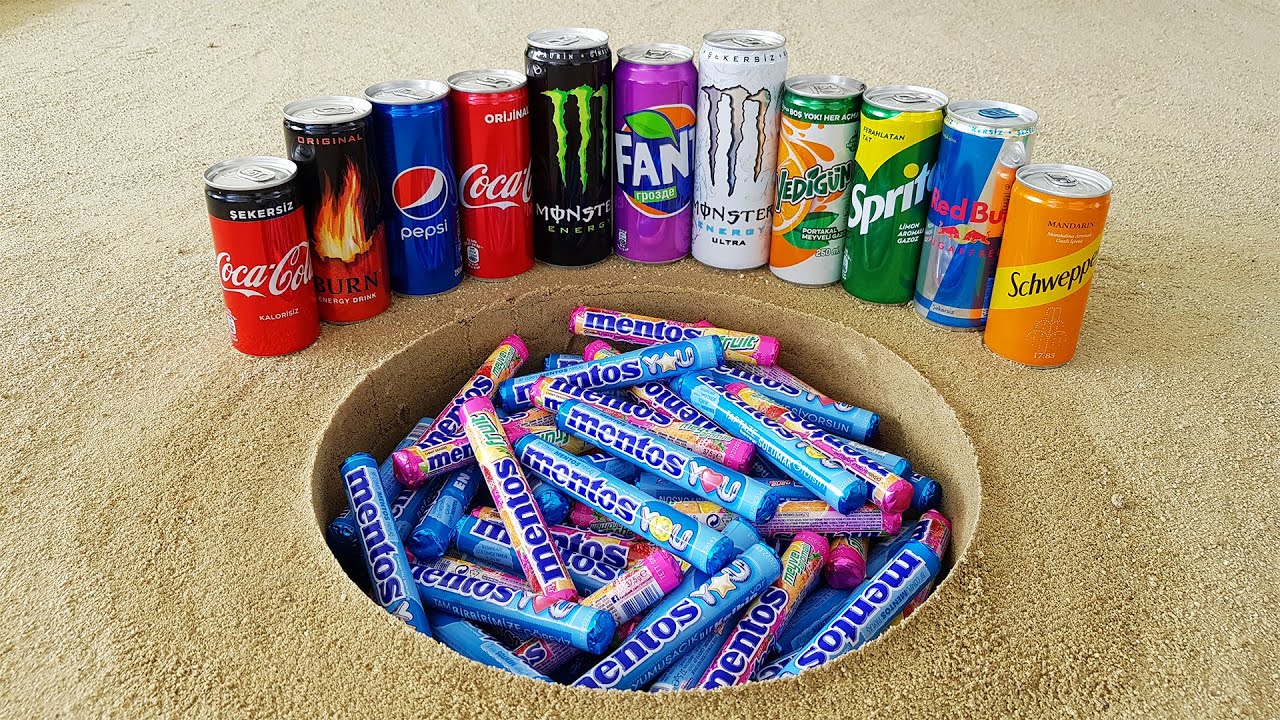 Coca Cola, Fanta, Monster, Pepsi, Schweppes, Burn, Yedigün, Sprite and Mentos Underground