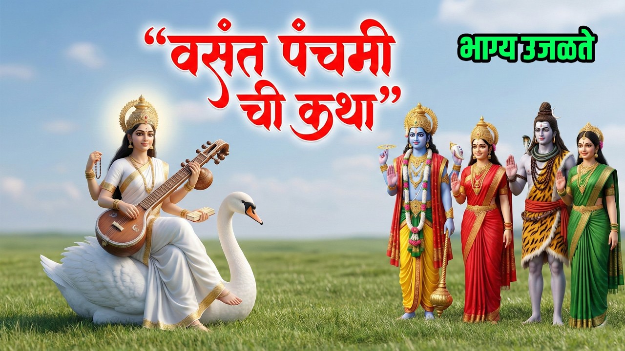 Vasant Panchami वसंत पंचमी देवी सरस्वती ची महान कथा ऐकल्याने यश मिळते Saraswati Katha