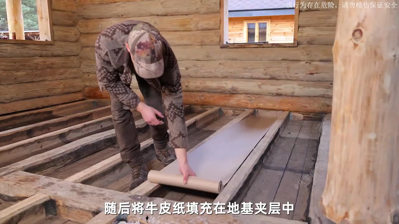 自由的生活：小伙独自建造一座木屋 | 野外生存体验分享