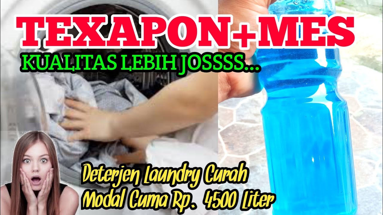 Cara membuat deterjen cair dengan texapon dan mes