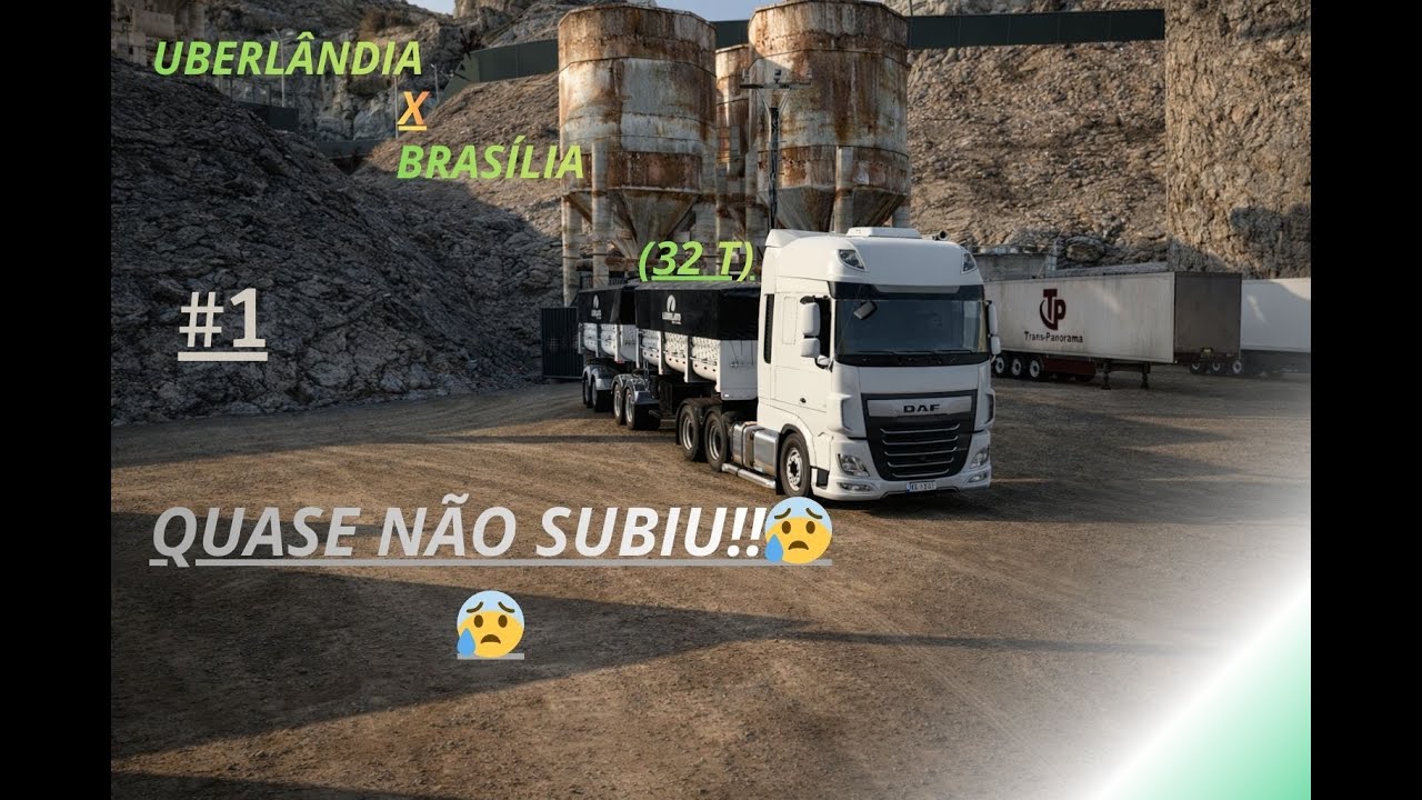 32 TONELADAS Quase não subi na saída do cliente 😱 Uberlândia x Brasília #daf #ets2 #simulador #jogo