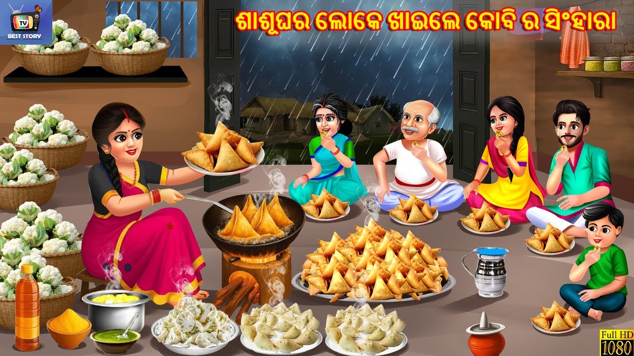 Sasughar loke khaile kobi ra singhara | Odia Stories | Odia Moral Story | Odia Cartoon | Odia Kahani