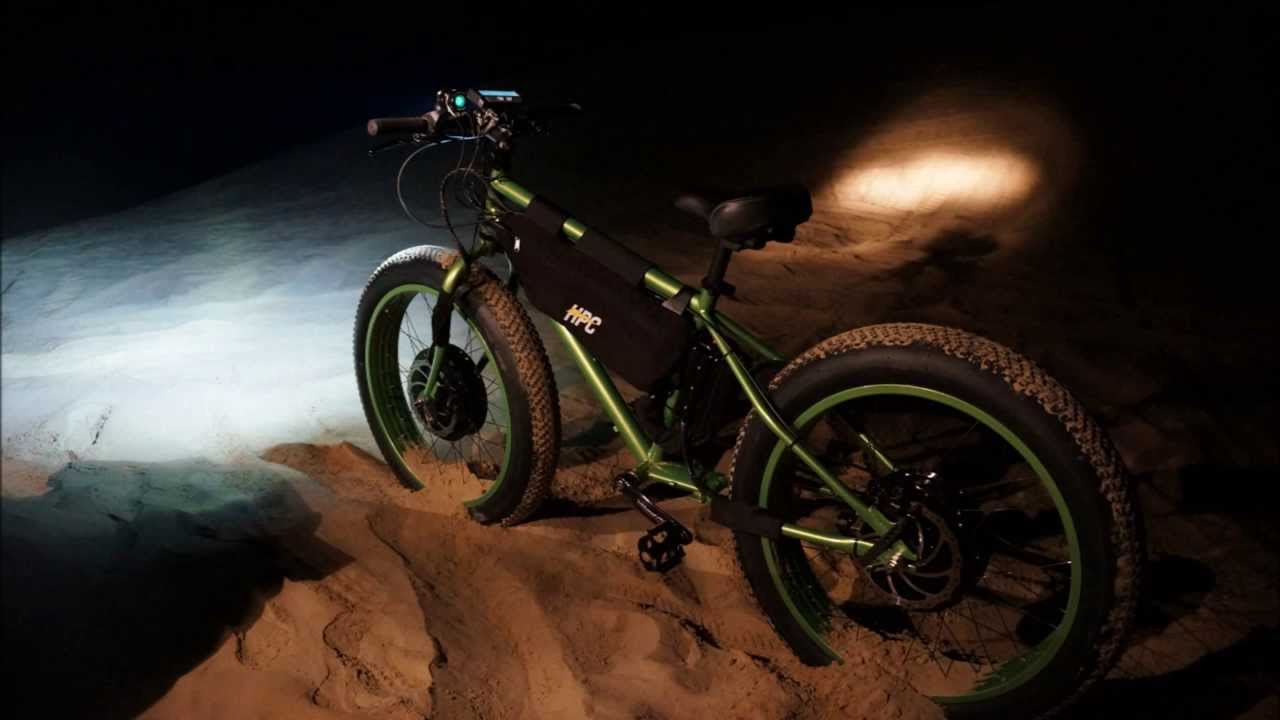 HPC 10,000W BIGFOOT 2WD ELECTRIC BIKE Pismo Dunes Night Ride!