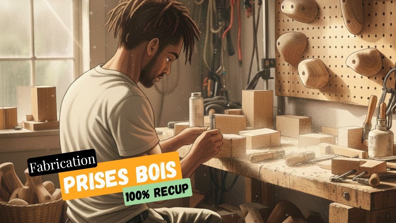 🔨🧗 Fabrication de prises d’escalade en bois | DIY & récup 🌱 - EP68.
