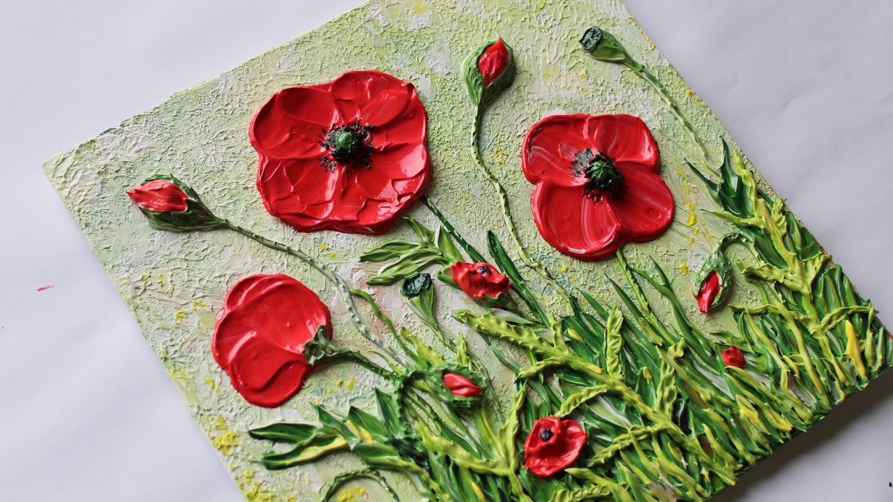 Poppies Painting I Impasto Painting Tutorial
