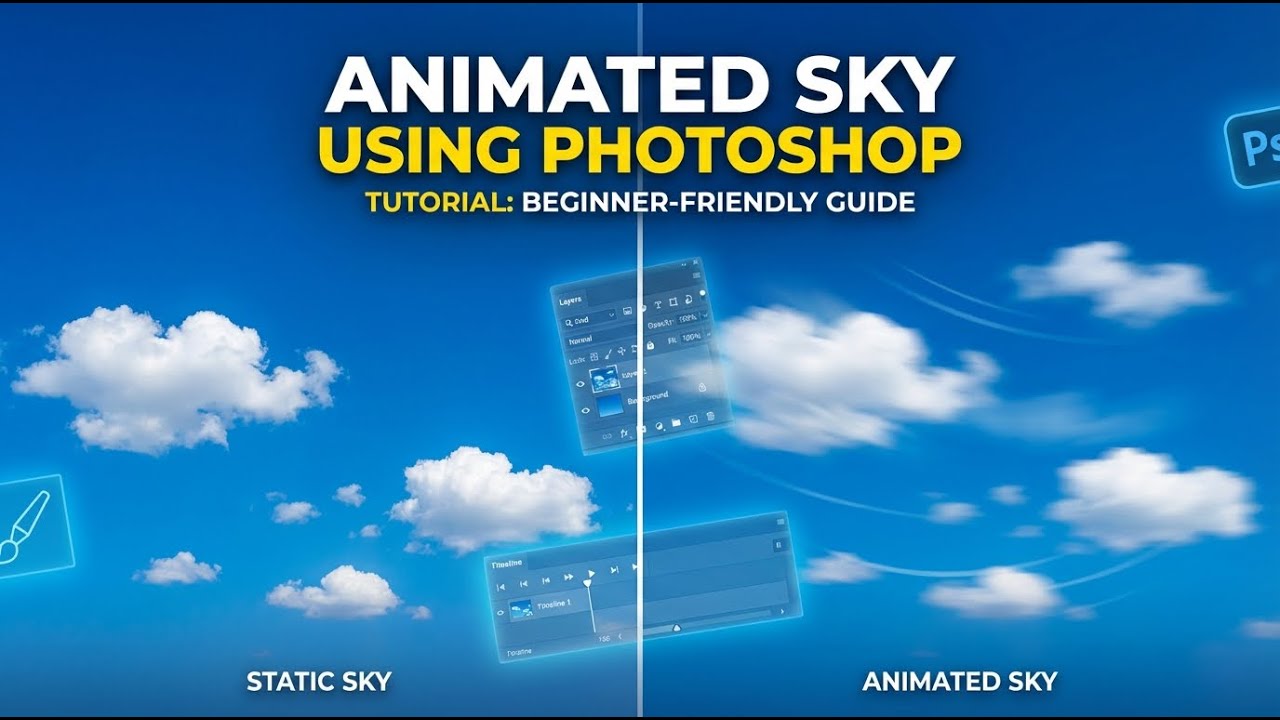 Turn Your Photos Into Moving Art! | Animate Sky in Photoshop (Easy Tutorial)