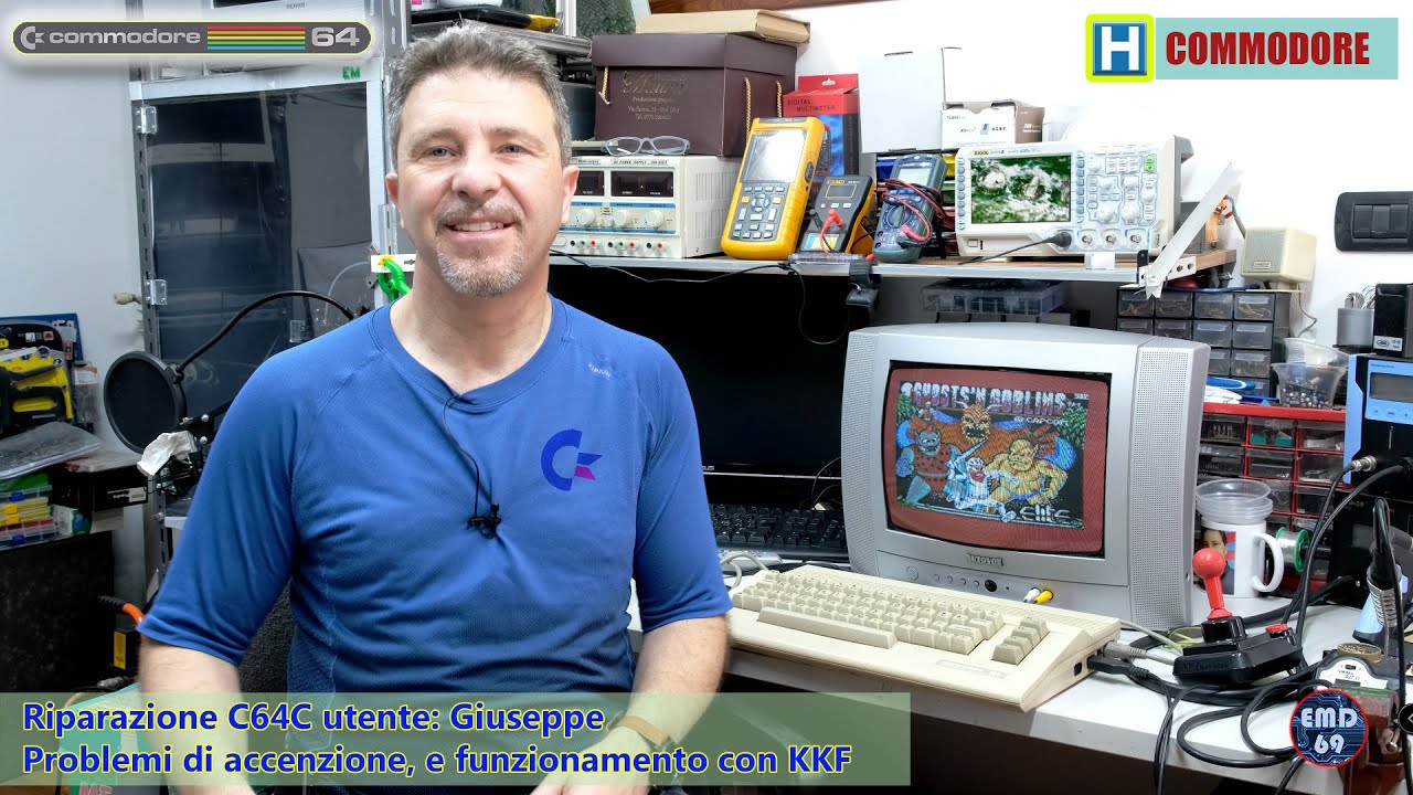 Riparazione #Commodore #C64C , problemi di accensione,  e mancato funzionamento KungFuFlash