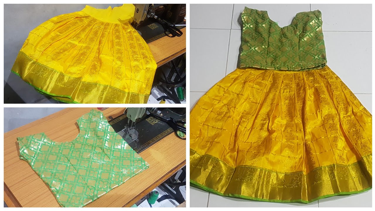 Basic Step by Step Pattu Langa Blouse Cutting And Stitching Full Tutorial For Beginners