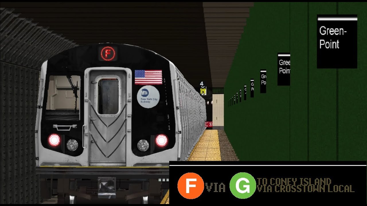 OpenBVE Special: F Train To Coney Island Via Crosstown Local (R160B Alstom)