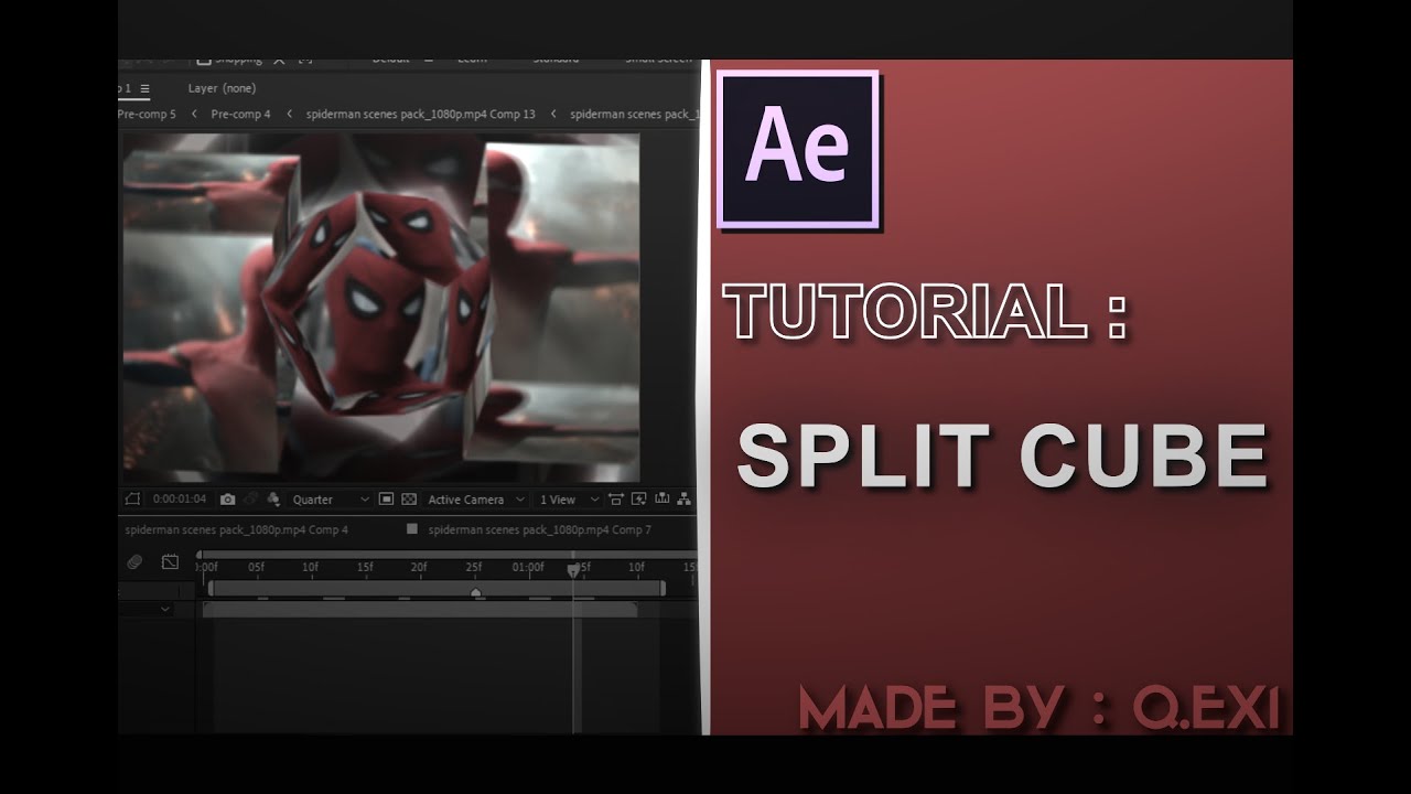 After Effects Tutorial : Split cube