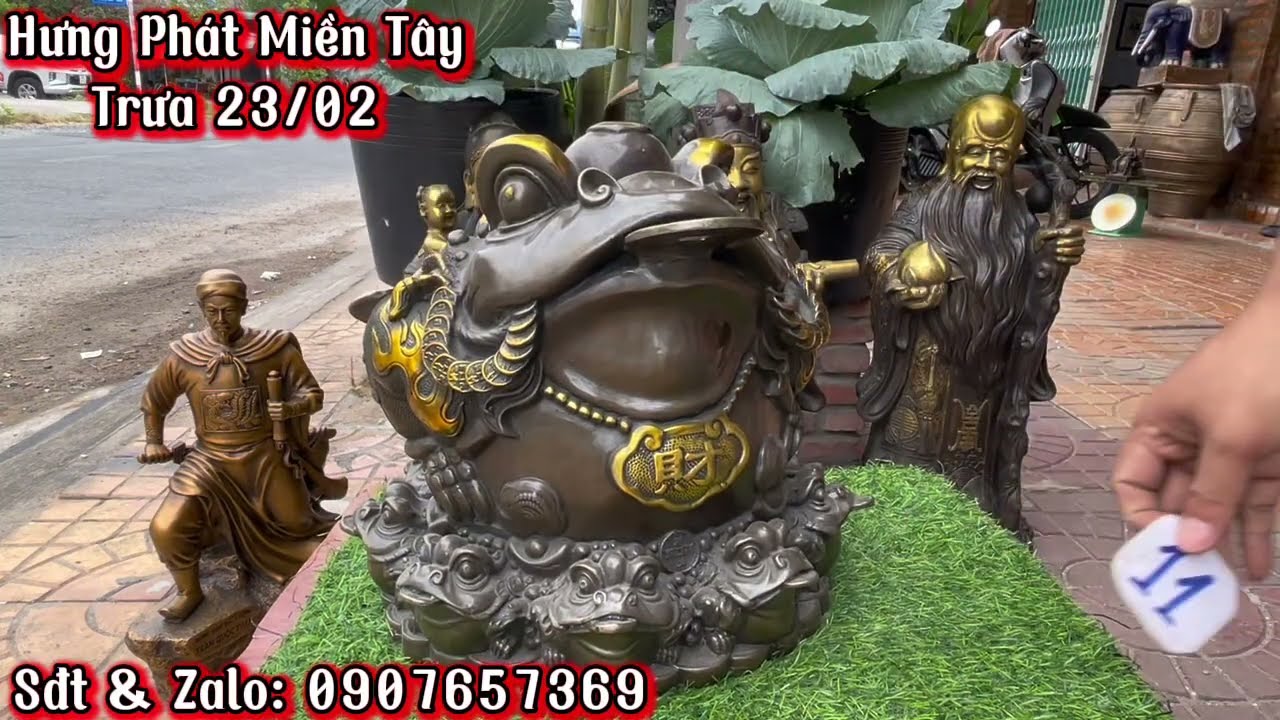 🔴🔴Tượng Quản Gia _ Tam Đa Phúc Lộc Thọ _ Cóc Ngậm Tiền _ Bộ Tài Địa _ Tượng Bà Chúa Xứ. Trưa 23/02