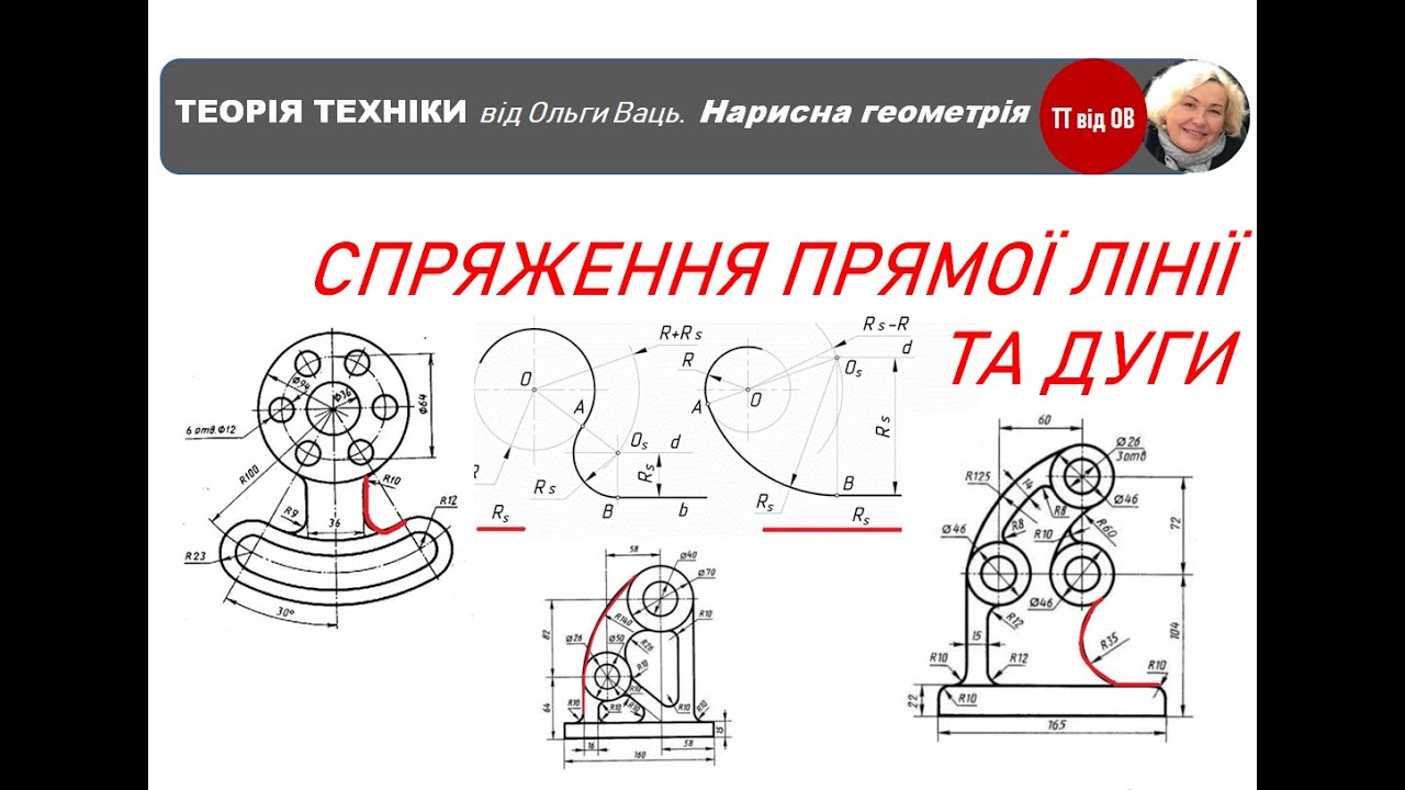 Спряження прямої та дуги