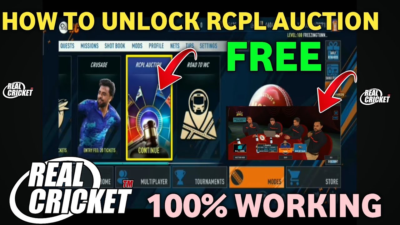 How To Unlock Free RCPL Auction In & Play In Real Cricket Full Details! #realcricket  