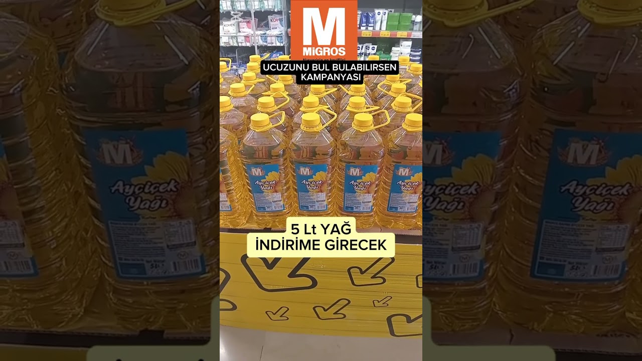 MİGROS 5 LİTRE YAĞLAR İNDİRİME GİRECEK #migros #indirim #akt&uuml;el #reklam değil @migrostv