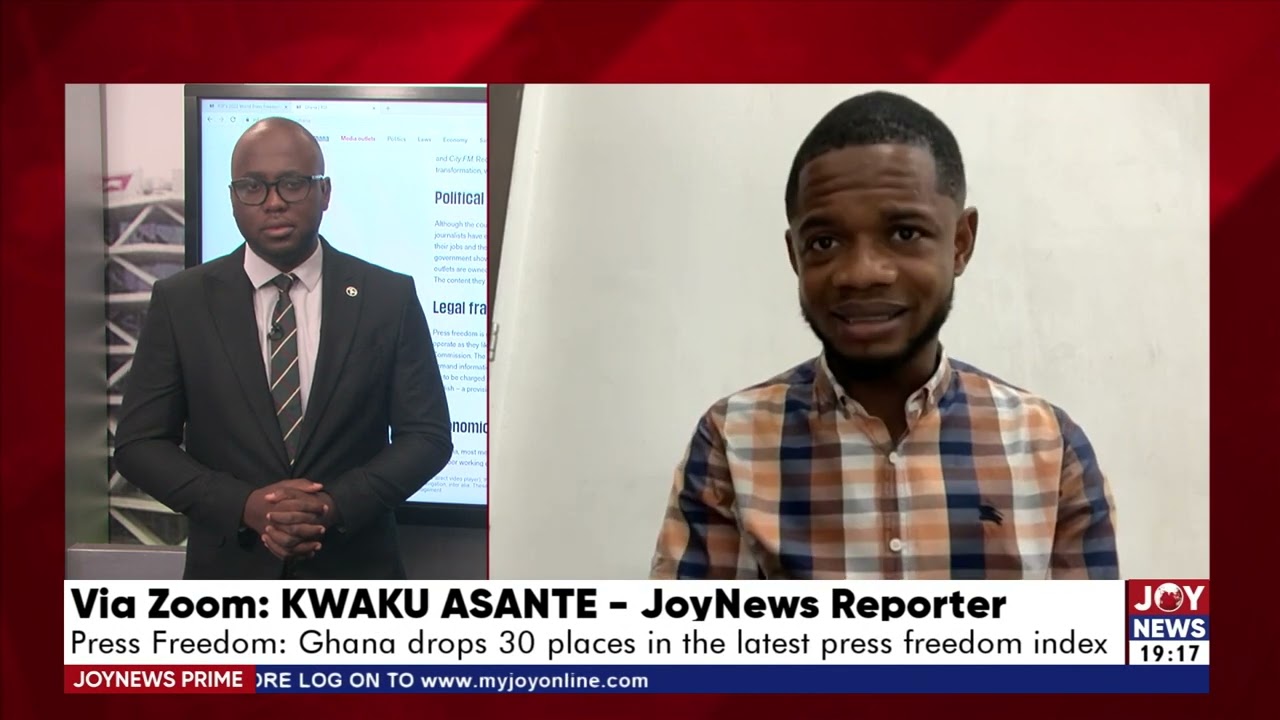 Press Freedom: Ghana drops 30 places in the latest press freedom index - Joy News Prime (3-5-22)