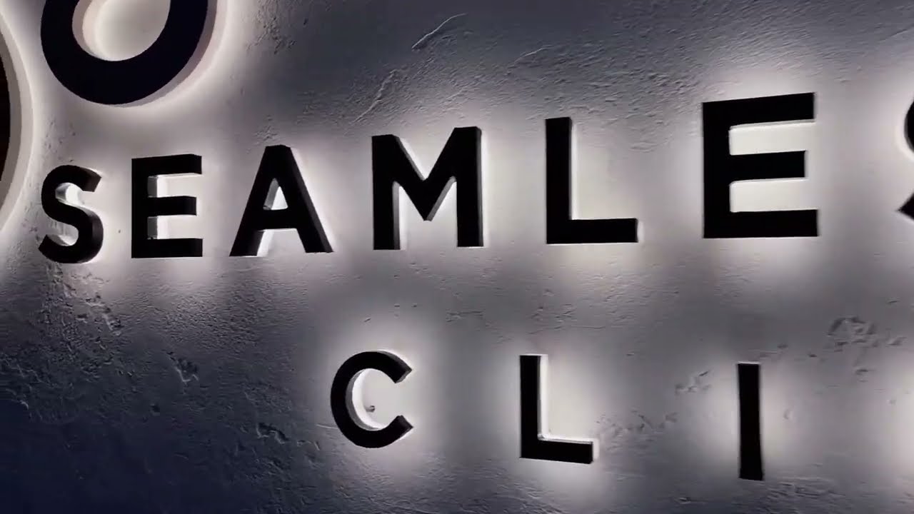 Installing a illuminated reception sign