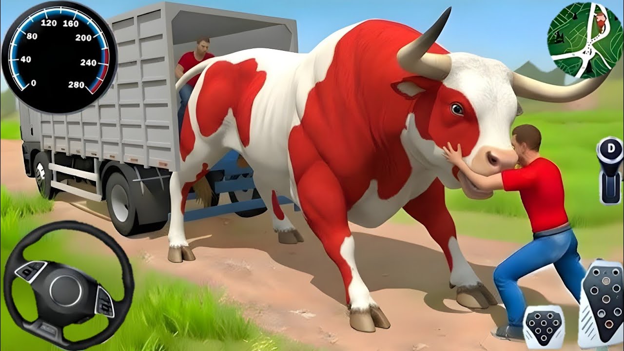 Игра про вождение грузовика для перевозки животных 3D - Грузовик для перевозки животных 2024 - Ге...