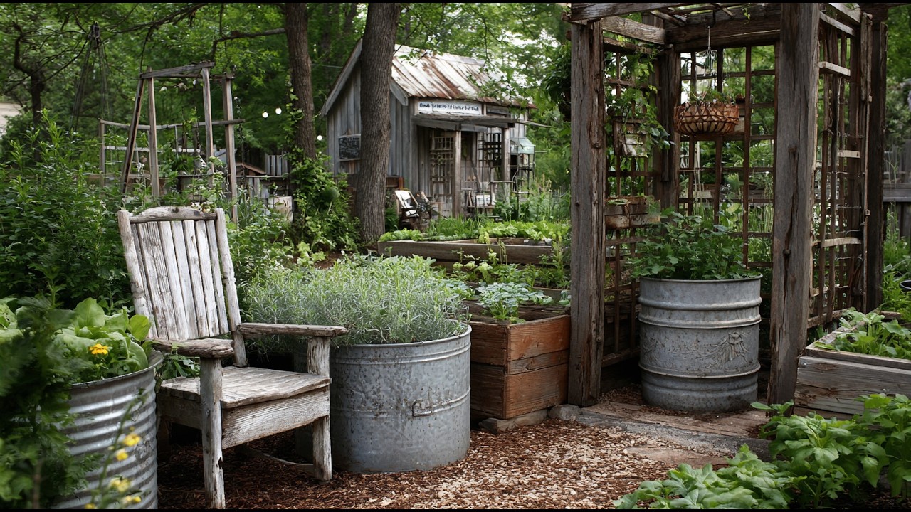 Cozy Vintage Rustic Garden Ideas for Compact Areas