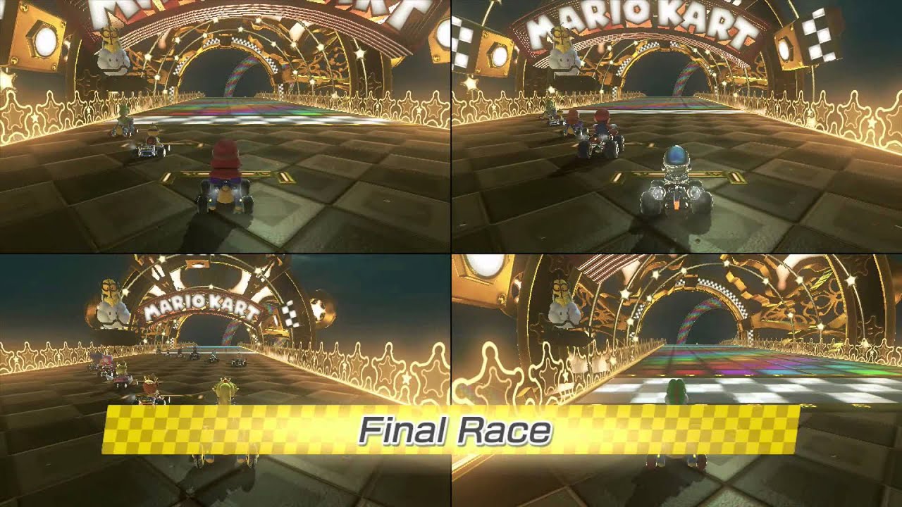 Mario Kart 8 - 4 Player Gameplay