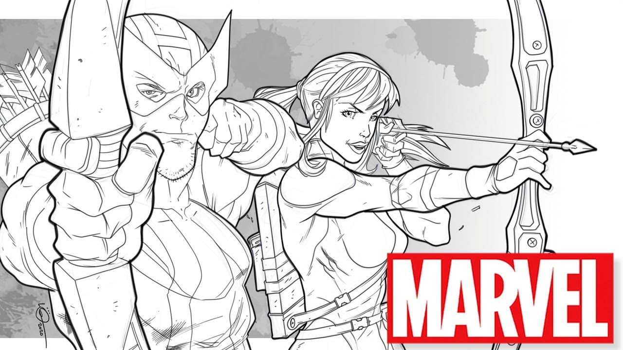 How to Draw BOTH Hawkeyes w/ Logan Lubera!