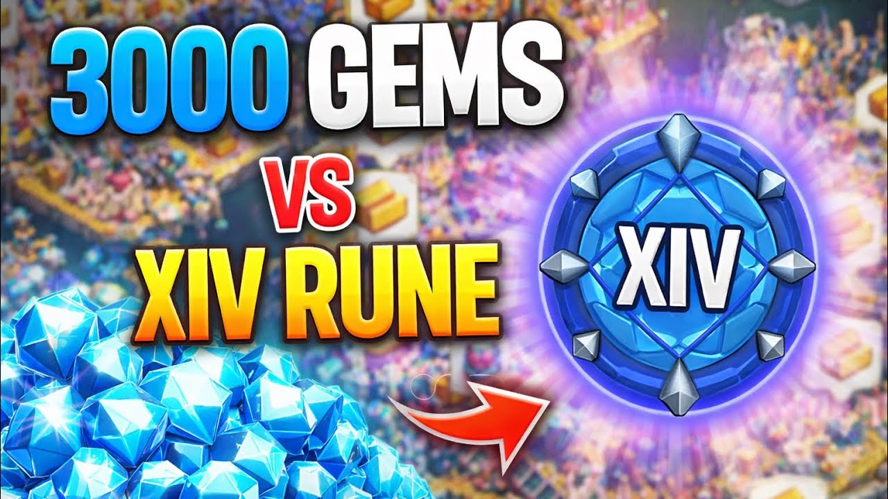 3000 GEMS → XIV RUNE