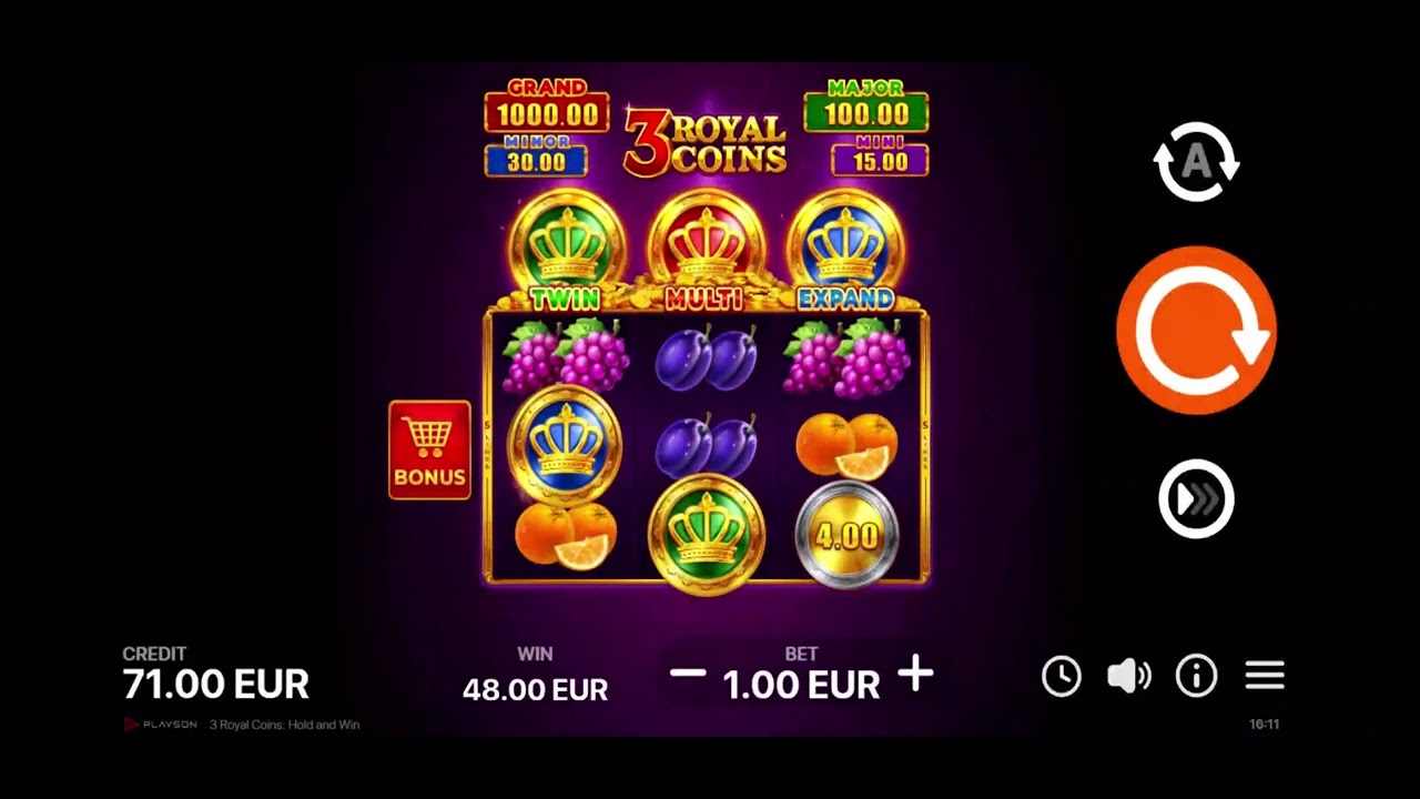 🔥φρουτάκια⭐BONUSαγορά⭐3 Royal Coins: Hold and Win⭐03.12.2025