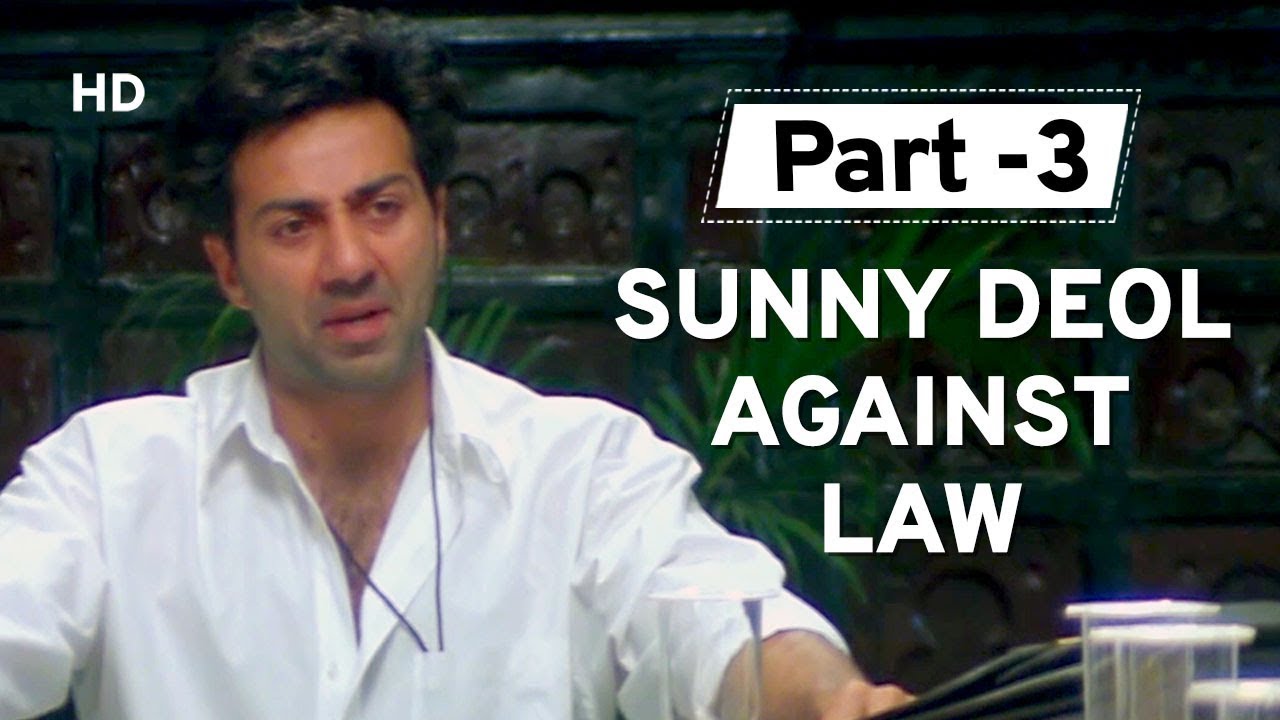 Sunny Deol & Police Talks [Part 3] Salaakhen | Amrish Puri | Raveena | Anupam Kher | Action Movie