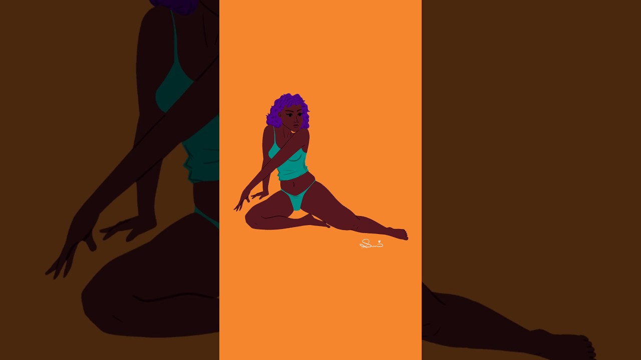The ONLY Way I Draw Female Figures in Procreate (Timelapse) #FemaleFigureDrawing #CharacterDesign