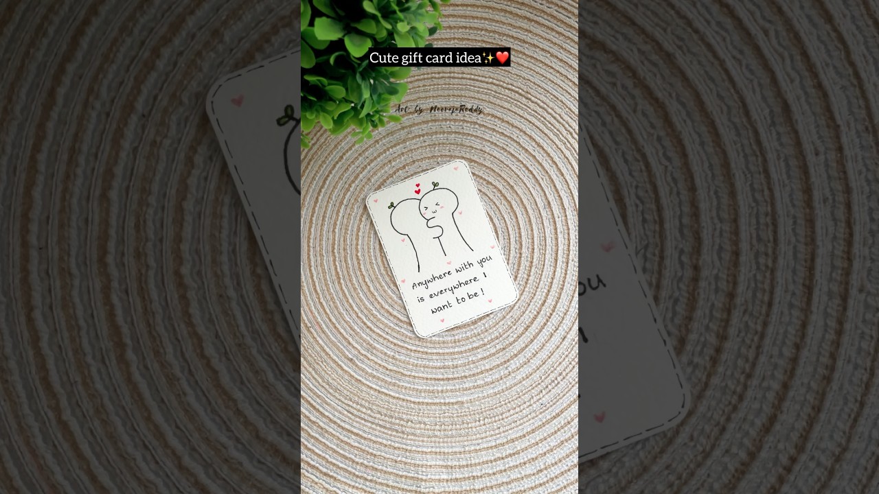 Handmade card for your loved ones | easy gift card ideas #diy #craft #handmade #giftideas #couple