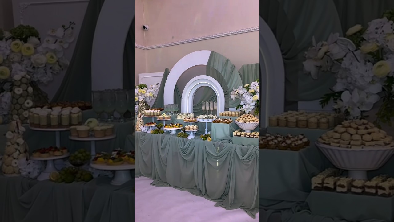 Buffet display decor setup  #foryou #wedding #event #food #birthday #decoration #fyp #shorts