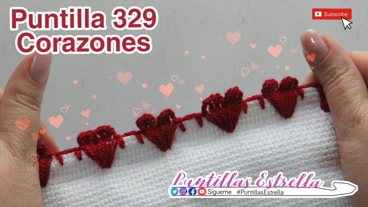 Puntilla 329 Corazones en una sola vuelta