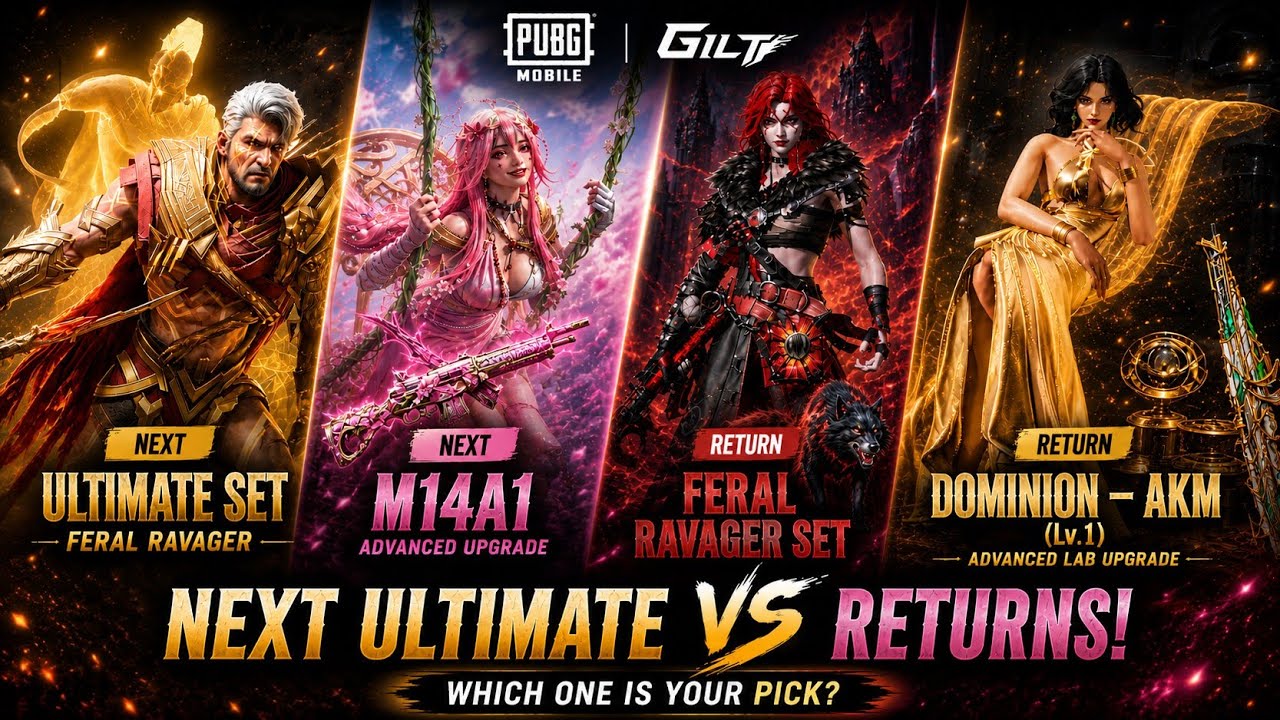 BGMI New Ultimate Set & Return Upgradable Gun Skins 🔥 4.4 UPDATE ULTIMATE SET BGMI & PUBG MOBILE 