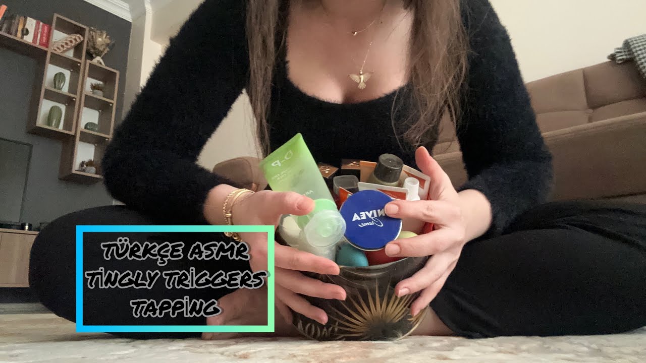 TÜRKÇE ASMR 🎧 FONDÖTEN - KREM - SERUM ŞİŞELERİ | TAPPİNG | TİNGLY TRİGGERS | NO TALKİNG