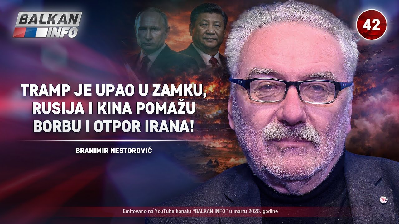INTERVJU: Branimir Nestorović &ndash; Tramp je upao u zamku, Rusija i Kina pomažu otpor Irana! (21.3.2026)