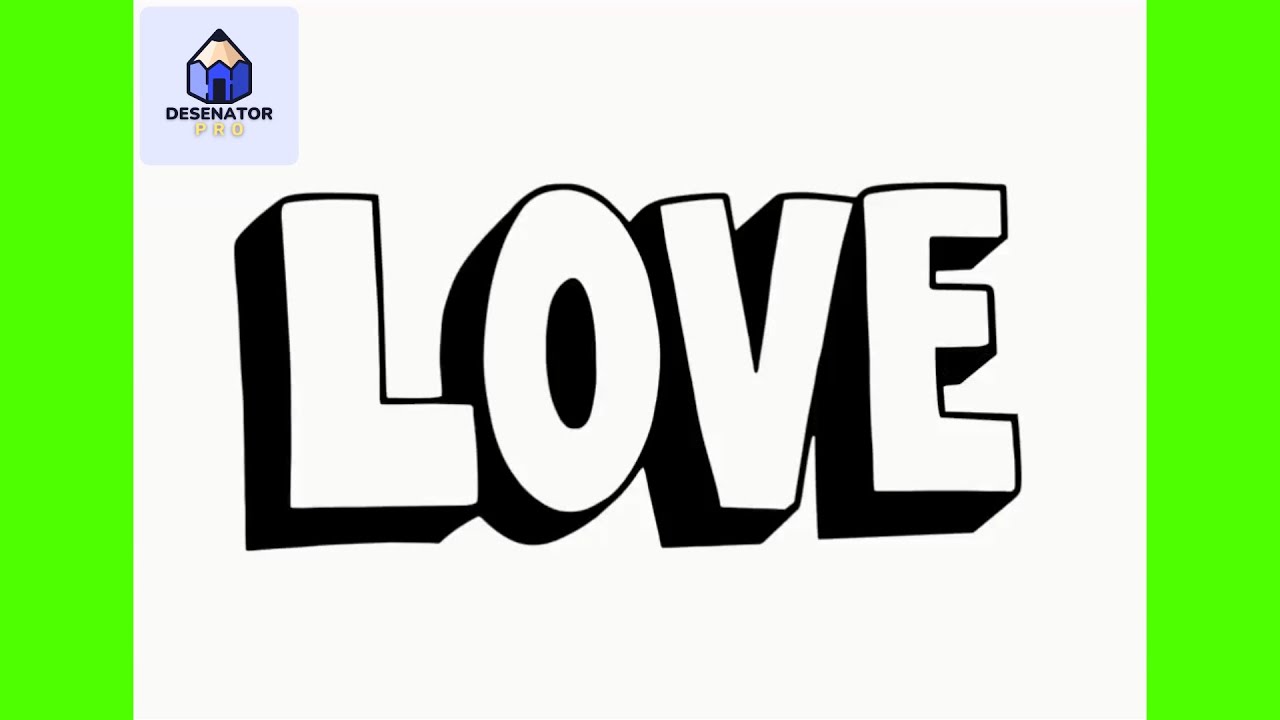 Cum Sa Desenezi Cuvantul LOVE | Usor Pas cu Pas Tutorial pentru Incepatori